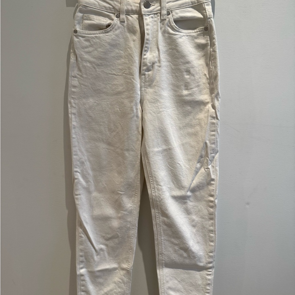 H&M Women's High-Rise Jeans in Off-White